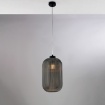 Immagine di Sospensione Pendente Vetro Rigato Grigio Specchiato Krizia 1xE27 Be Light