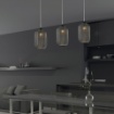 Immagine di Sospensione Pendente Vetro Rigato Grigio Specchiato Krizia 1xE27 Be Light