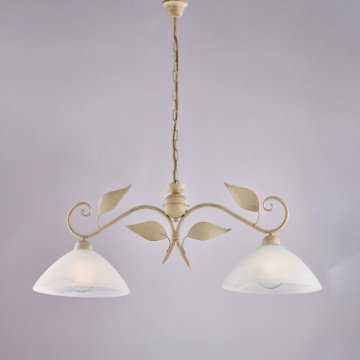 Immagine di Bilanciere Classico Ferro Avorio Oro Esse 2xE27 Be Light
