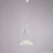 Immagine di Lampada a Sospensione Ferro Battuto Bianco Argento Esse 1xE27 Be Light