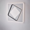 Immagine di Plafoniera Design Quadrati Sovrapposti 3D Bianco e Nero Led CCT Lulu' Be Light