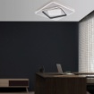 Immagine di Plafoniera Design Quadrati Sovrapposti 3D Bianco e Nero Led CCT Lulu' Be Light