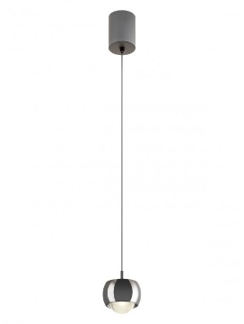 Immagine di Lampada Sospesa Per Isola Cucina Cromo Nero Doppia Illuminazione Led Aves Smarter
