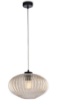 Immagine di Sospensione Vetro Ambra Effetto Rigato Ginger D.30 cm Be Light
