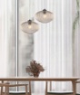 Immagine di Sospensione Vetro Ambra Effetto Rigato Ginger D.30 cm Be Light