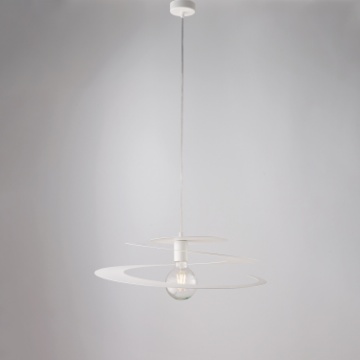 Immagine di Lampadario Spirale Metallo Bianco D.50 cm Per Cucina Spring Be Light
