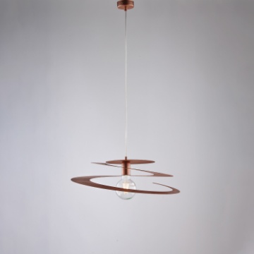 Immagine di Lampada Sospesa Spirale Rame Antico Spring 1xE27 Be Light