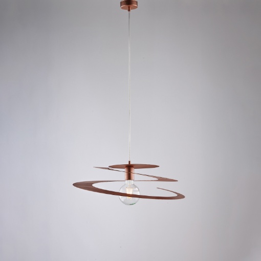 Immagine di Lampada Sospesa Spirale Rame Antico Spring 1xE27 Be Light