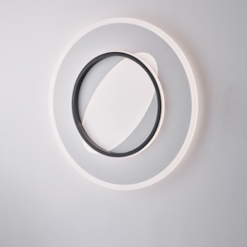 Immagine di Plafoniera Design Cerchi Bianco Nero Led 67 CCT Annie Be Light
