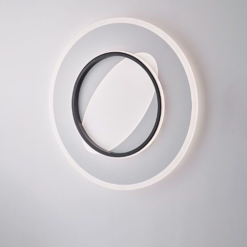 Immagine di Plafoniera Design Cerchi Bianco Nero Led 67 CCT Annie Be Light