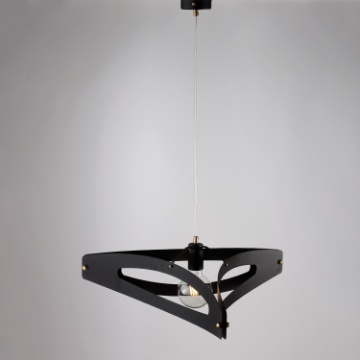 Immagine di Sospensione Moderna Triangolo Metallo Nero Onyx 1xE27 Be Light