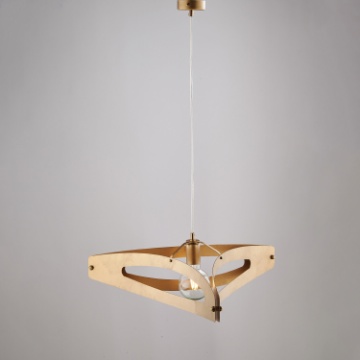 Immagine di Sospensione Triangolare Metallo Oro Onyx 1xE27 Be Light