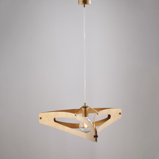 Immagine di Sospensione Triangolare Metallo Oro Onyx 1xE27 Be Light