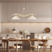 Immagine di Bilanciere Rustico Per Tavolo Avorio Con Vetri Decoro Ambra Bilbao Be Light
