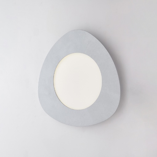 Immagine di Plafoniera Design Ovale Argento Led 24w 4000k Clara Be Light