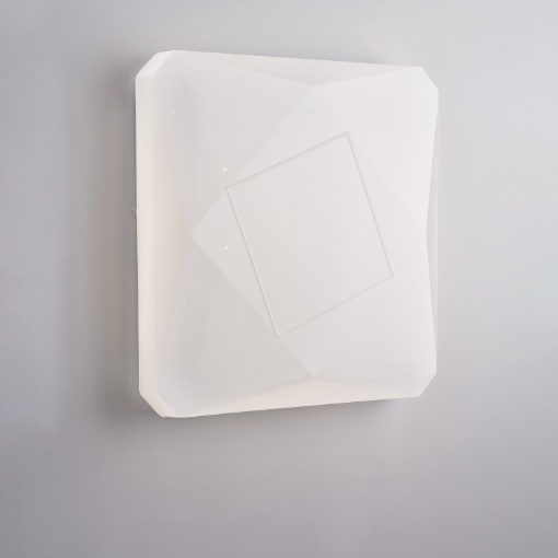 Immagine di Plafoniera Quadrata Sendy Bianco Effetto Stelle Led 100w CCT Be Light