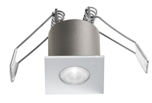Immagine di Faretto Bianco Quadrato da Incasso Led 3w Ottica 38 GFA1092 Gea