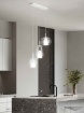 Immagine di Lampadario A Binario Vetri Trasparenti Per Tavolo Thelma Ondaluce