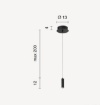 Immagine di Sospensione Led Sfera Pendente Vetro Balloton 13cm Per Comodini Golf Ondaluce
