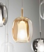 Immagine di Lampadario Vetro Soffiato Ovale Colorato Per Isola Cucina Thelma Ondaluce
