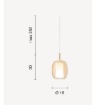 Immagine di Lampadario Vetro Soffiato Ovale Colorato Per Isola Cucina Thelma Ondaluce