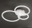 Immagine di Plafoniera Luminosa Bianca Tre Anelli Effetto Diamante Led 86w Bryant Fan