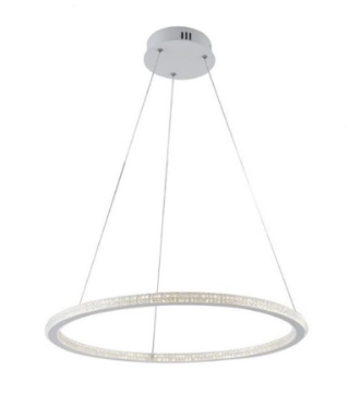 Immagine di Sospensione Moderna Design Anello Diamantato Led 45w 3000k 4000k Bryant Fan