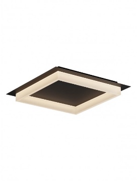 Immagine di Plafoniera Design Quadrato Nero Cornice Led CCT 40w Perimetro Smarter