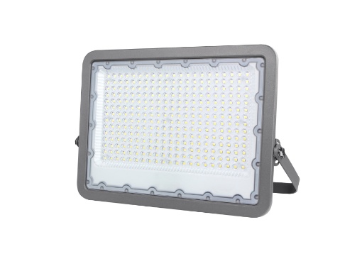 Immagine di Proiettore Per Esterno Faro Led 200w Grigio Silver IP65 Orientabile Athos Intec