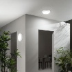 Immagine di Plafoniera Esterni Rotonda Bianca Led CCT 18w Con Sensore Hublot Intec