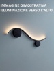 Immagine di Applique Led Ondulata Bianca Led 9w 3000k Luce Indiretta Wave Smarter