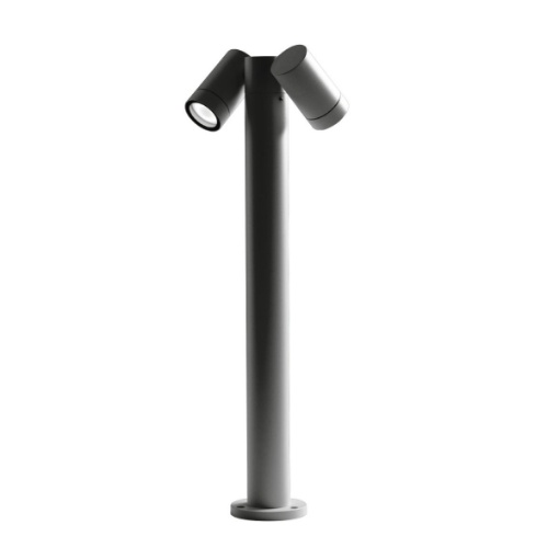 Immagine di Paletto Da Esterno Con Faretti GU10 Orientabili 70 cm Antracite Gea Led