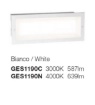 Immagine di Segnapassi Led Da Incasso Muratura Scalini Esterni IP65 Bianco GES1191 Gea Led