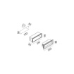 Immagine di Segnapassi Incasso Parete Da Esterno IP65 Antracite Led 13w GES1191 Gea Led