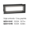 Immagine di Segnapassi Incasso Parete Da Esterno IP65 Antracite Led 13w GES1191 Gea Led