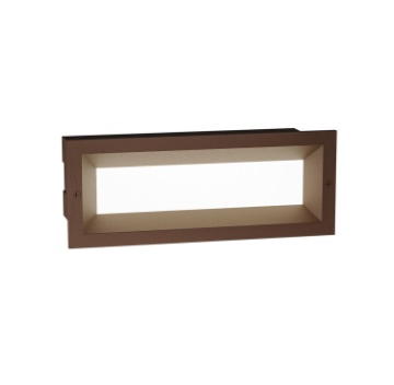 Immagine di Segnapasso Da Parete Incasso Marrone Corten Led 13w IP65 GES1192 Gea Led