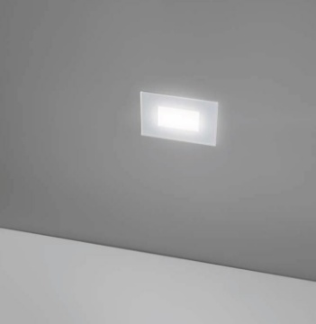 Immagine di Segnapassi Vetro Da Esterno Incasso Parete Scatola 503 Led CCT 4,5w IP66 Gea Led