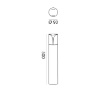 Immagine di Paletto Da Giardino 50cm Alluminio IP44 Stele Gea Led