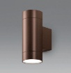 Immagine di Applique Cilindro Per Esterno Luce Sopra E Sotto GU10 Lily Marrone GES1067 Gea Led