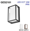 Immagine di Applique Squadrata Per Esterni IP65 Led CCT 12w Con Selettore Colore Luce Gea