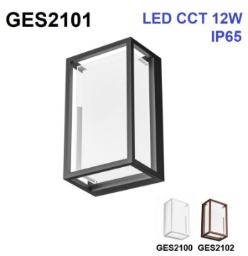 Immagine di Applique Squadrata Per Esterni IP65 Led CCT 12w Con Selettore Colore Luce Gea