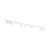 Immagine di Plafoniera Binario 142cm Design Moderno 7 Faretti Led Orientabili GU10 Kora Top Light