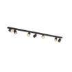 Immagine di Plafoniera Binario 142cm Design Moderno 7 Faretti Led Orientabili GU10 Kora Top Light