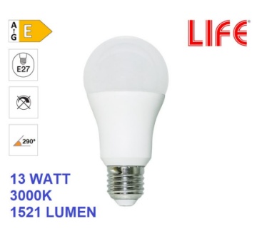 Immagine di Lampadina LED A60 Goccia E27 13W 3000K Luce Calda Life Electronics