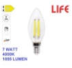 Immagine di Lampadina LED Candela C35 E14 7W 1055 Lumen 4000K Luce Naturale Life Electronics 