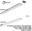 Immagine di Profilo Plafone Alluminio 2 Metri Per Strip Led max 20mm GSTP131 GSTP133 Gea Led