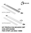 Immagine di Profilo In Alluminio Da Incasso 2 Metri Per Strip Led 10mm GSTP41 GSTP82
