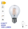 Immagine di Lampadina E27 Vetro Filamento Led 8W 4000k Luce Naturale 1055 Lumen