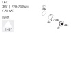 Immagine di Faretto Segnapassi Rotondo Grigio Da Incasso Parete Esterno IP65 Led 3W GES2111 Gea