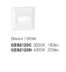 Immagine di Faretto Segnapasso Quadrato Per Esterno Da Incasso Led 3w Bianco IP65 GES2120 Gea